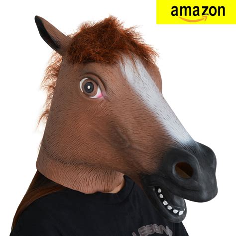 LarpGears Novelty Halloween Costume Party Horse Head Mask for Adults ...