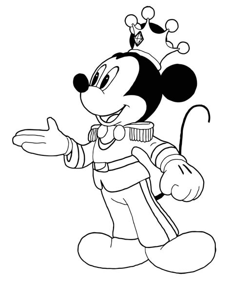 Prince Mickey Minnie Rella Coloring Page - Wecoloringpage.com