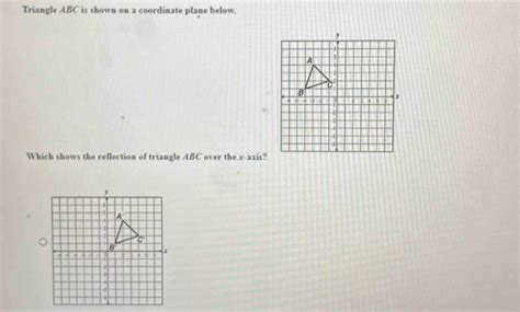 Triangle Abc Is Shown On A Coordinate Plane Below Which Shows The