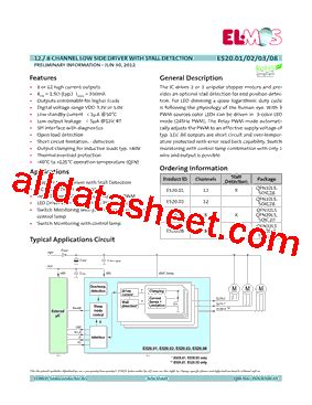 E520.03 Datasheet(PDF) - ELMOS Semiconductor AG