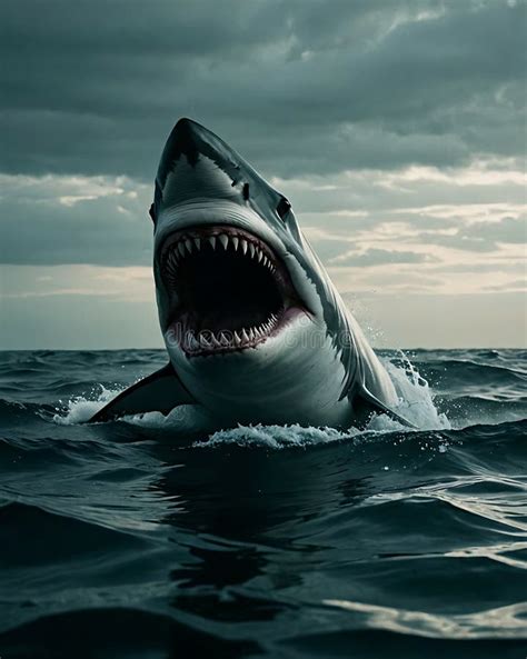 Megalodon, the Prehistoric Shark, Has a Massive Jaw Stock Illustration ...