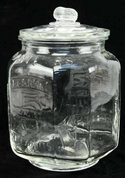 Vintage Planters Peanuts Glass Store Display Jar