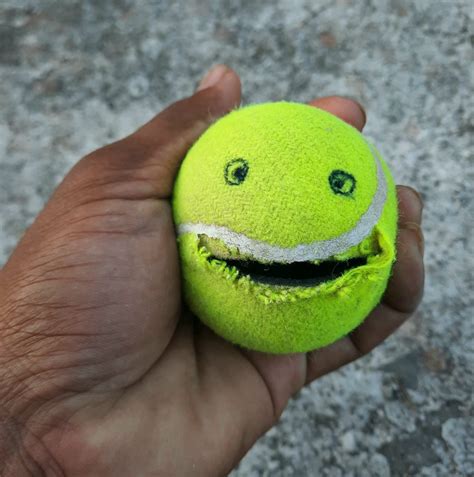 Making emoji with tennis ball - PixaHive