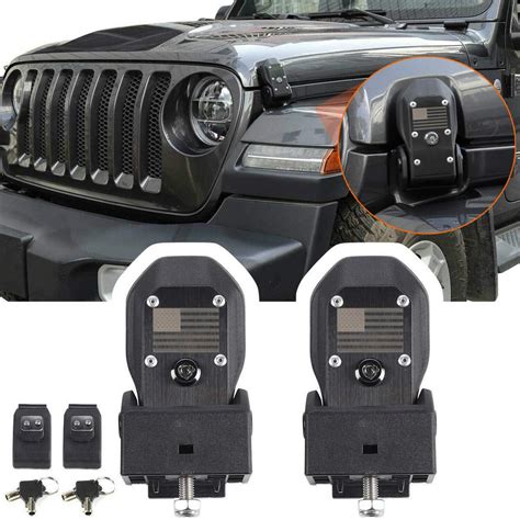 Yoctm Hood Catch Latches For 2018 2023 Jeep Wrangler Jl Jlu 4xe Rubicon Sahara Sport