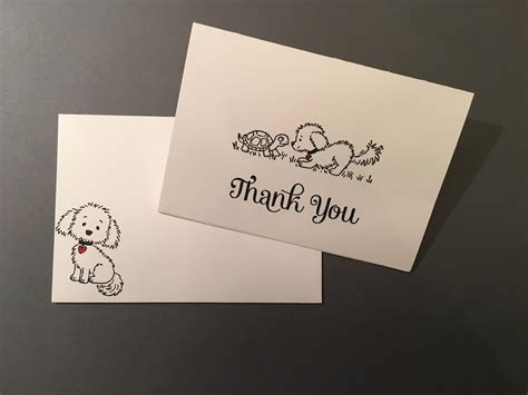 Dog Puppy Thank You Cards Set of 10 Great for Kids or