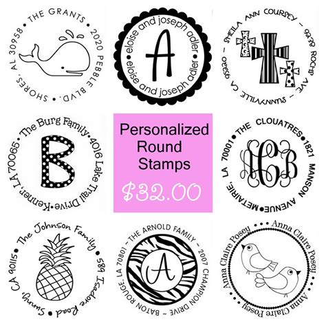 Doodle Bugs Paper {personalized stationery}: {round personalized stamps}