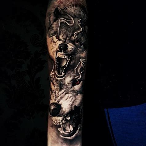 Wolf Sleeve Tattoo