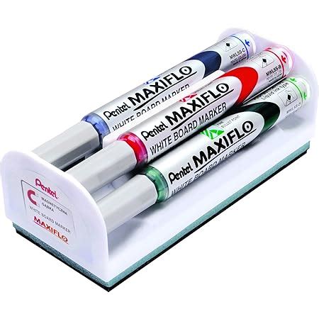 Pentel Maxiflo Pochette Marqueurs Tableau Blanc Pointe Conique