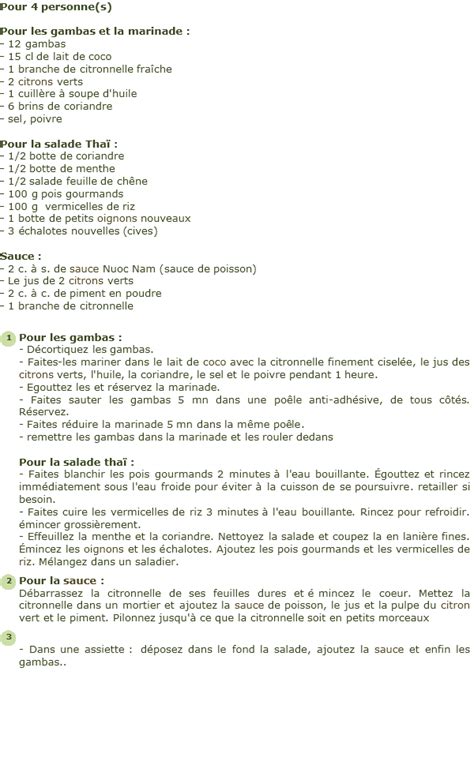 Recette Gambas Marin Es La Tha Salade Tha Facile Et Rapide