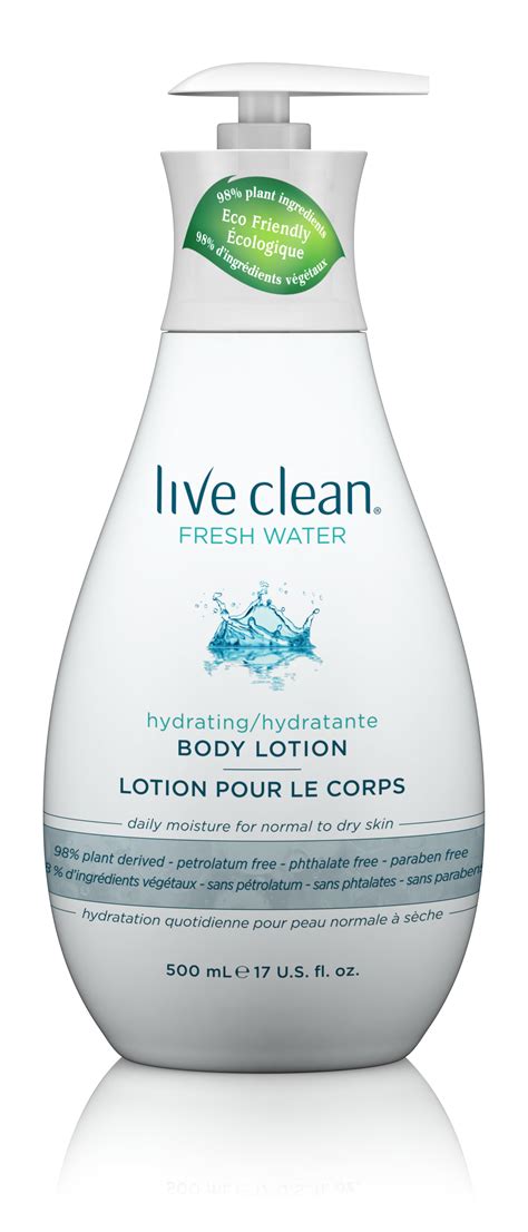 Live Clean Fresh Water Hydrating Body Lotion 17 Ounce Bottle