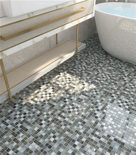 Glass Mosaic Tile Bathroom Floor – Flooring Ideas