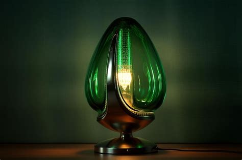 Premium AI Image | A green lamp with a lamp shade that says'green'on it