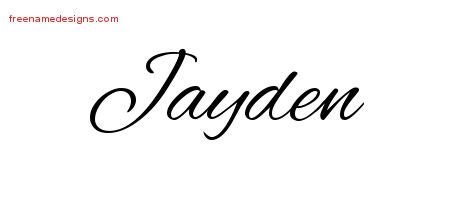 Cursive Name Tattoo Designs Jayden Free Graphic - Free Name Designs