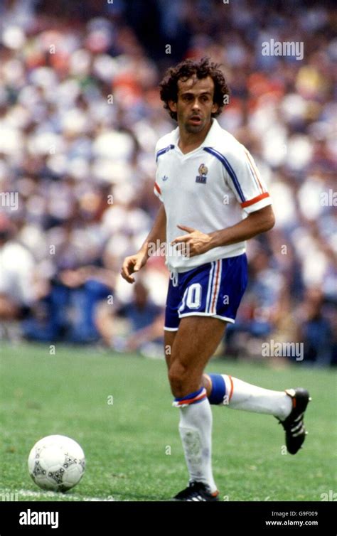 Soccer World Cup Mexico 86 Second Round France V Italy Hi Res Stock