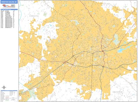 Winston Salem Nc Zip Code Map - Map