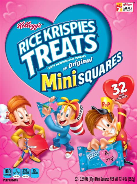 Kelloggs Valentine Rice Krispies Treats Mini Squares 32 Ct 124 Oz