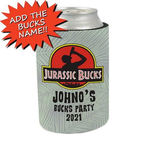 Jurassic Bucks Stubby Holder Down To Party Down To Party