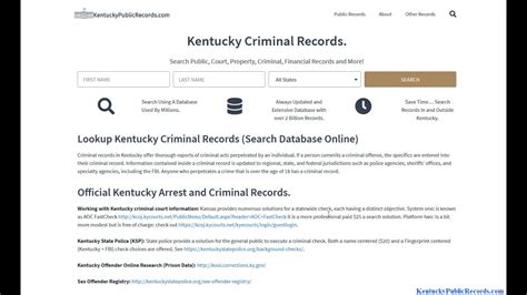 Kentucky Criminal Records Search Arrest Free Public Lookup Online Youtube