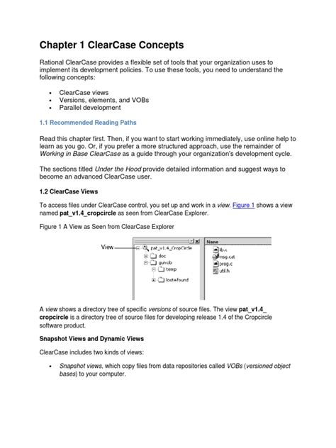 Clearcase Basics Complete Pdf Command Line Interface Computer