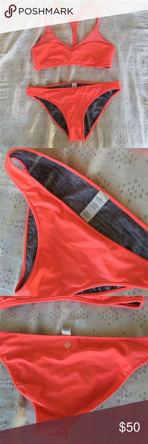 Lululemon Bikini Reversible Pink Grey Lululemon Bikini Bikinis