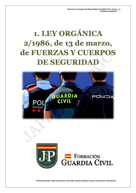 Tema 15 Fuerzas y Cuerpos de Seguridad Guardia Civil JAP Formación GC