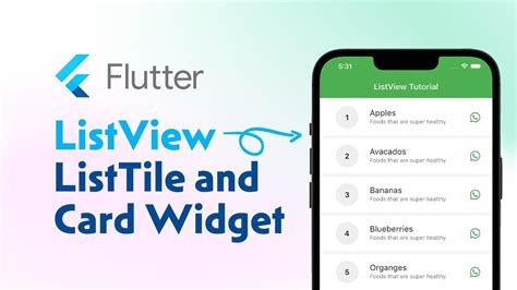 Cashar Listview Listtile Card Widget Somali Flutter Tutorial