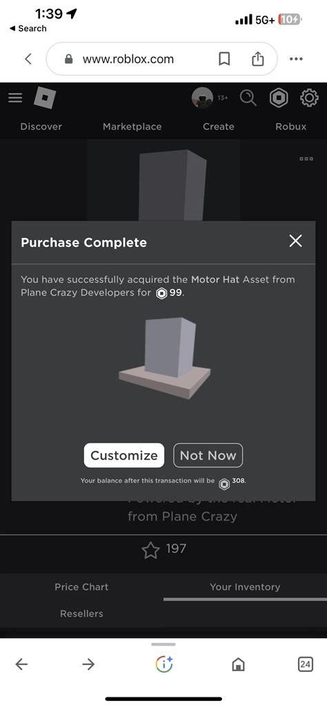 First UGC item to be limited on the roblox market? : r/PlaneCrazyCommunity