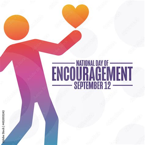 National Day of Encouragement. September 12. Holiday concept. Template ...