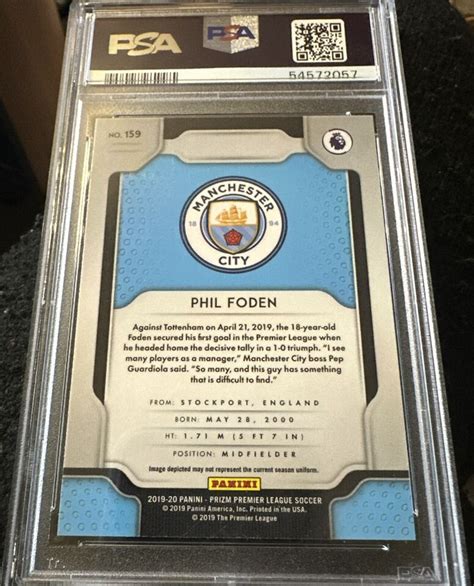 2019 20 Panini Prizm Phil Foden P L PSA 9 159 EBay