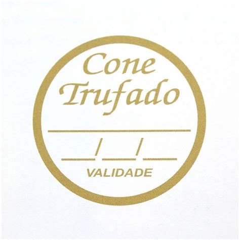 Etiqueta Adesiva Cone Trufado Sabor E Validade Saco De Presente