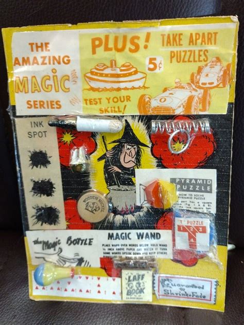 Vintage Gumball Vending Machine Display Card Magic Tricks Amazing Magic