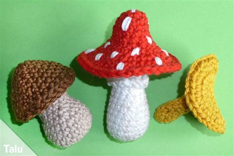 Pilz häkeln Anleitung Amigurumi Fliegenpilz häkeln Pilz häkeln