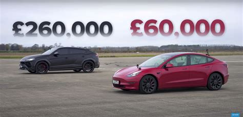 Tesla Model 3 Drag Races Lamborghini Urus Turbo V8 Reigns Supreme