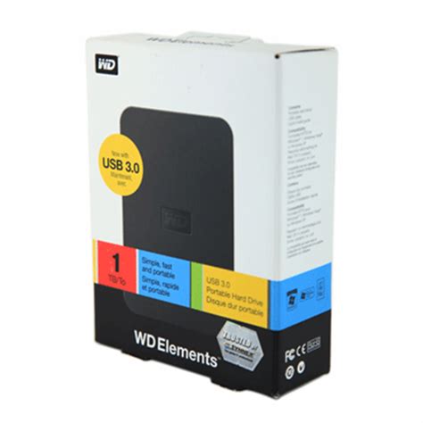 1.0 TB. WESTERN ELEMENTS (WDBPCK0010BBK) USB 3.0