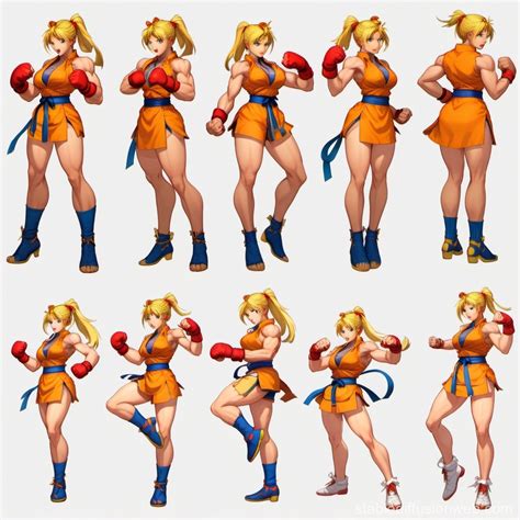 Female Street Fighter Character Keyframes | Stable Diffusion Online