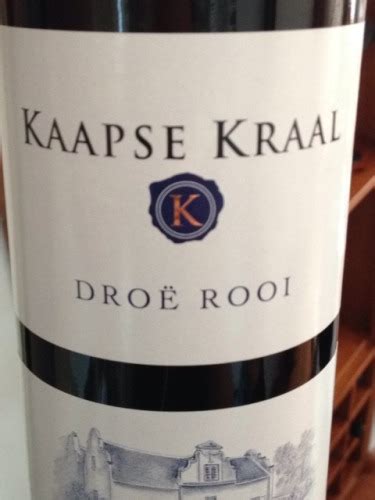 2014 Kaapse Kraal Droë Rooi Vivino US