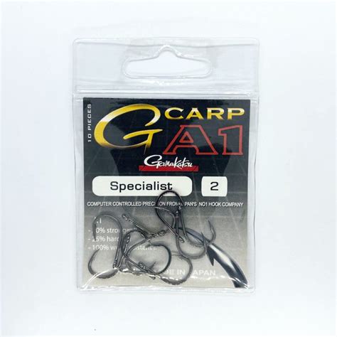 Крючки карповые Gamakatsu G CARP A1 SPECIALIST купить с доставкой в