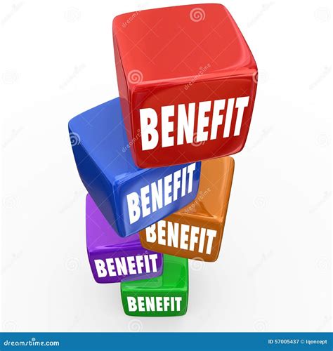 Benefits Incentives Advantages Cubes Stacked Blocks Stock Illustration