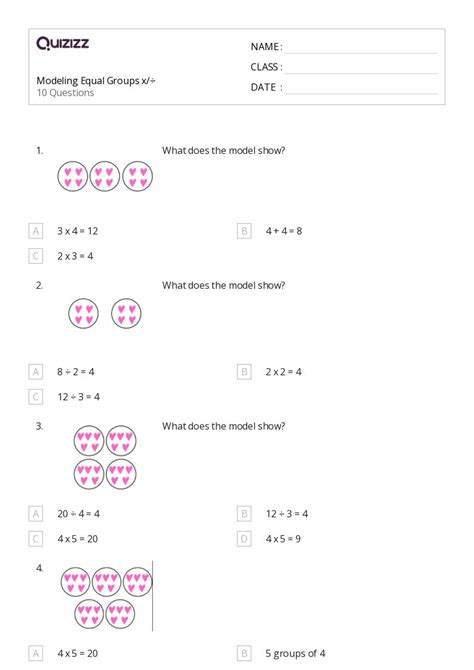 50 Multiplication As Equal Groups Worksheets For 1st Grade On Quizizz Free And Printable