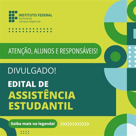 Publicado Edital De Sele O Para Bolsas Da Assist Ncia Estudantil Do