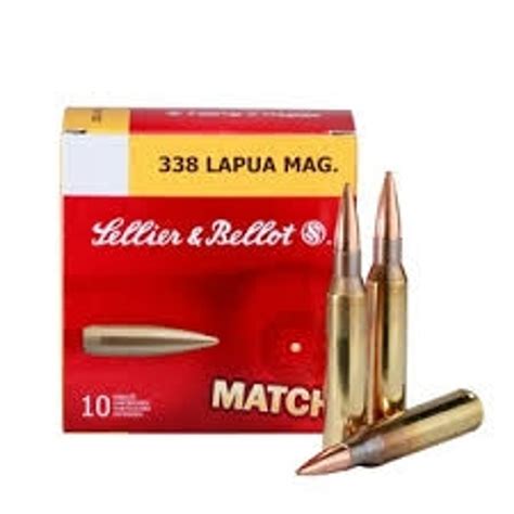 Sellier And Bellot Match 338 Lapua Mag 300 Gr Bthp 10 Per Box