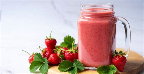 Refreshing Strawberry Smoothie To Cool Off On A Summer Day Recipe