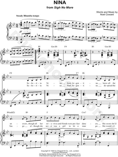 Nina From Sigh No More Sheet Music In Bb Major Download And Print