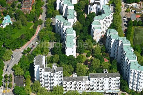 Hamburg Von Oben Plattenbau Hochhaus Wohnsiedlung Lenzsiedlung Am