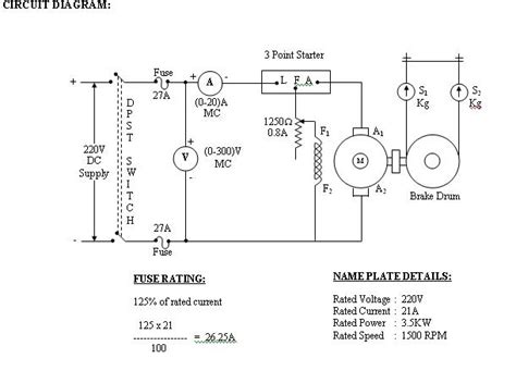 Load Test On Dc Shunt Motor Circuit Diagram Shunt Winding Wi