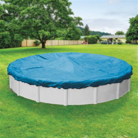 Pool Mate Econo Mesh 18 ft. Round Blue Mesh Above Ground Winter Pool ...