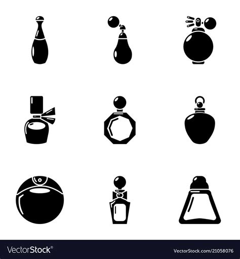 Scent Icons Set Simple Style Royalty Free Vector Image