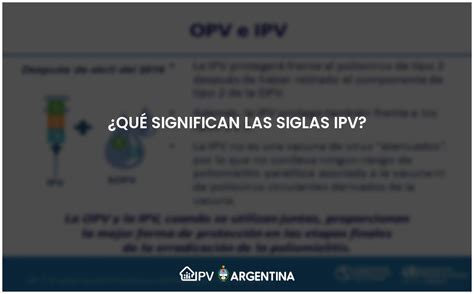 Qu Significan Las Siglas Ipv Actualizado