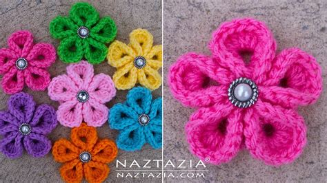 How To Crochet Kanzashi Flower Diy Tutorial For Flowers Of Japan