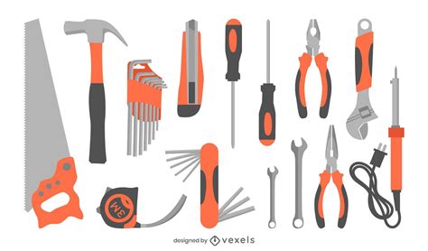 Descarga Vector De Conjunto Plano De Herramientas De Construcci N